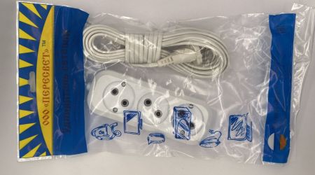 Удлинитель ПЕРЕСВЕТ 3*7м (50шт) (простая колодка) ШВВП