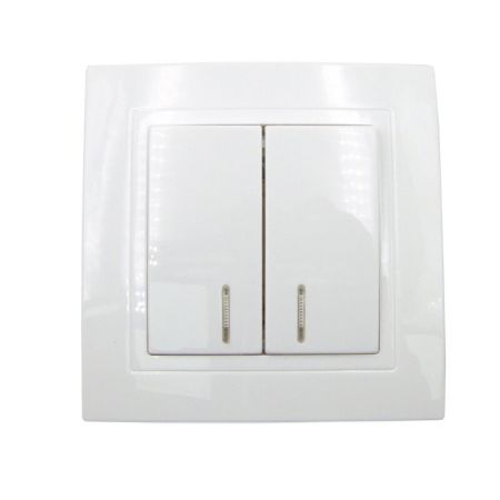 Выключ. 2 с.у Kerama-S с подсвет. (10/200)(ВС-2 подсв)06