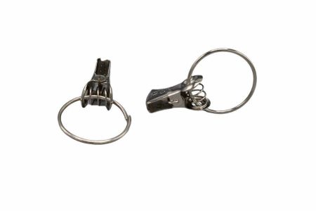 Зажим метал. 27 мм с кольцом (упак 100 шт)