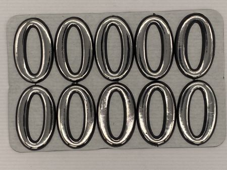 Номерок пласт.самокл.хром 0 (1/10)