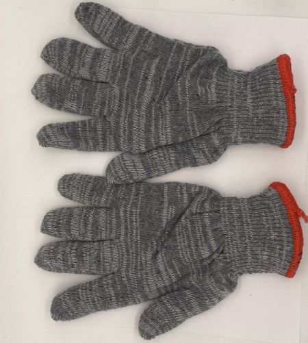 Перчатки Зима двой с руч.оверл.без покрытия серые (150шт) XL 10 кл