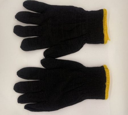 Перчатки Зима двой с руч.оверл.без покрытия чёрные (150шт) XL 10 кл