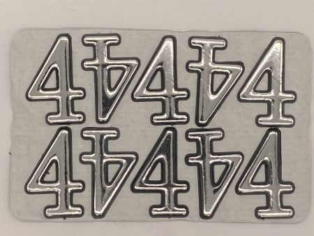 Номерок пласт.самокл.хром 4 (1/10)