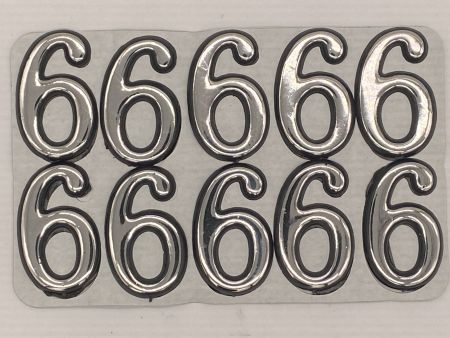 Номерок пласт.самокл.хром 6 (1/10)