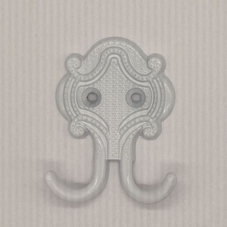 Крючок КВ1 "Точки" белый глянец (Россия) (100)