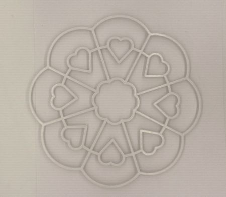 Подставка под горячее "Сердце" (пластик) (90)